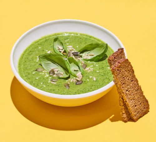 Courgette, leek & goat's cheese soup Recipe