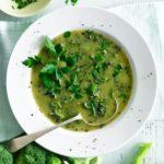 Broccoli and kale green soup