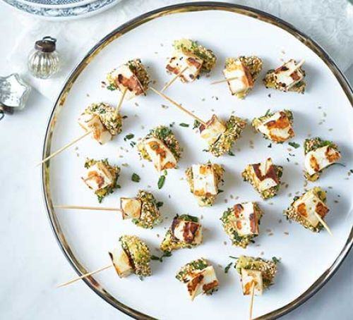 Cheese & pineapple canapes