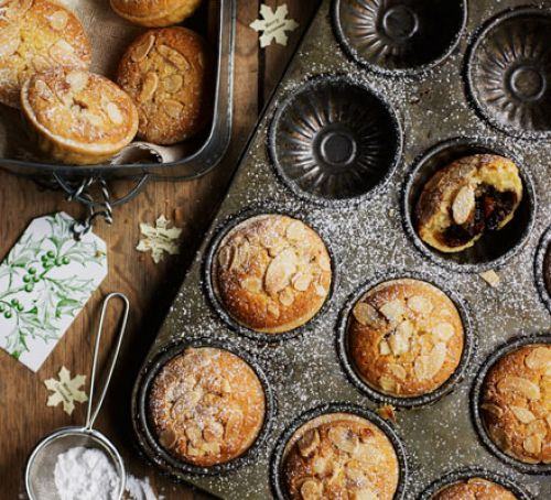 Almond-topped mince pies Recipe