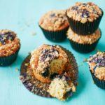Blueberry Bakewell muffins