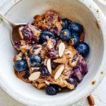 Blueberry & nut oat bake