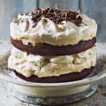 Chocolate meringue Mont Blanc cake