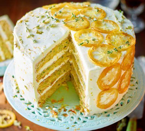 Courgette, lemon & thyme cake