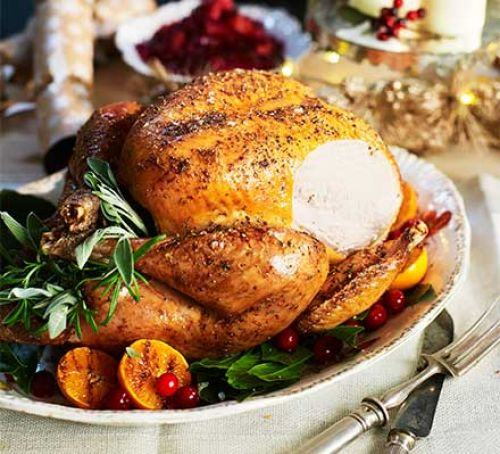 Roast turkey with lemon & garlic