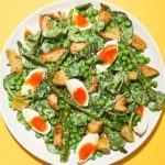 Roasted asparagus & pea salad