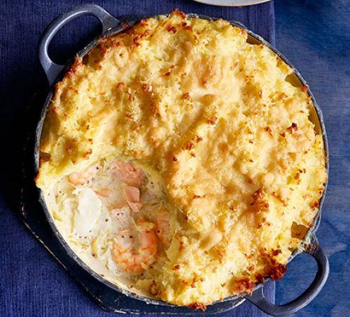 Creamy fish & leek pie Recipe