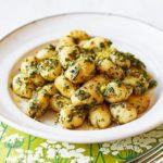 Gnocchi with herb sauce