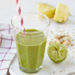 Minty pineapple smoothie