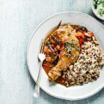 Jamaican chicken with rice & peas