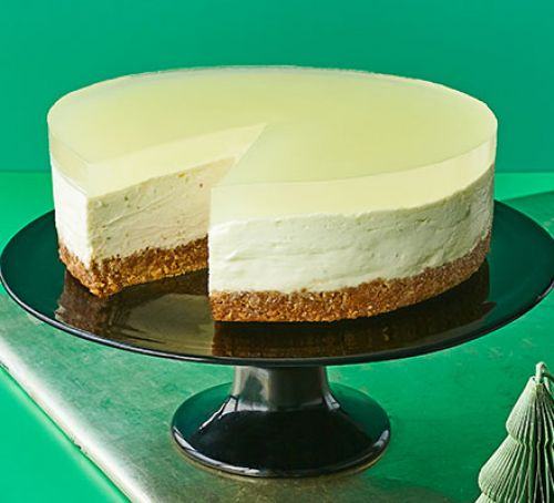 Layered lime cheesecake