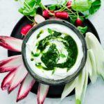 Leafy salsa verde with yogurt