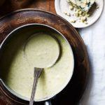 Leek, fennel & potato soup with cashel blue cheese