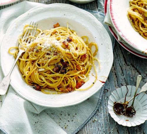 Marmite & pancetta spaghetti Recipe