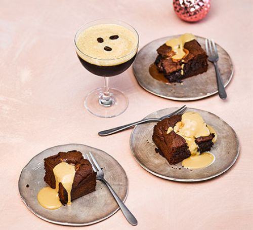 Melt-in-the-middle espresso martini brownies