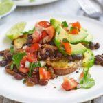 Mexican beans & avocado on toast