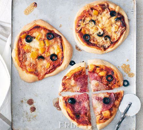 Mini top-your-own pizzas