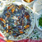 Barbecued mussels