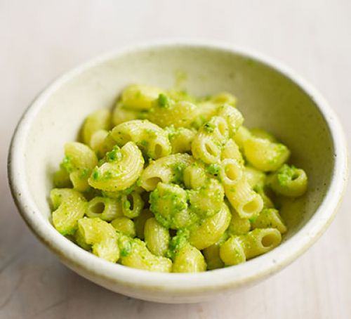 Weaning recipe: Pea pesto with pasta shapes Recipe