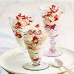 Raspberry fool with whisky & toasted oats