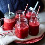 Raspberry lemonade slushies