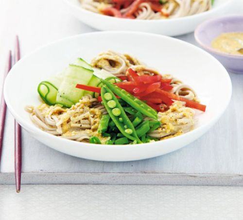 Japanese noodles with sesame dressing