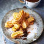 Churros with chocolate dipping sauce