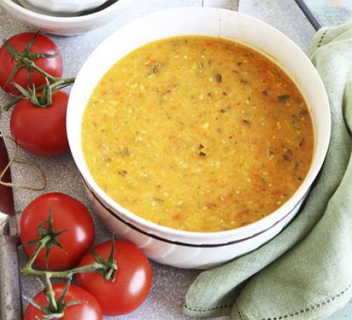 Courgette & tomato soup