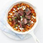 Greek beans with seared lamb