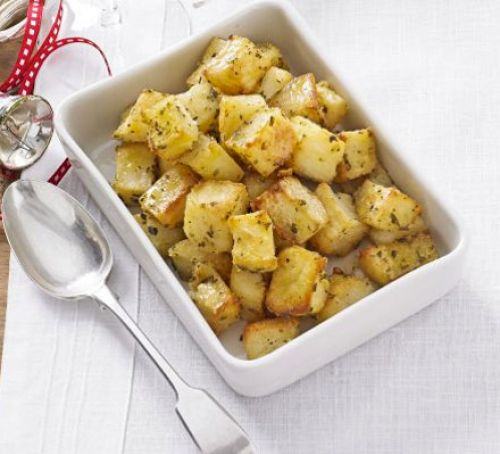Crunchy potato squares with herby salt Recipe