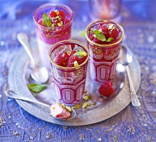 Rose cream & raspberry jellies Recipe