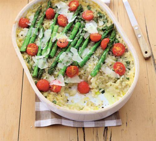 Baked asparagus risotto Recipe