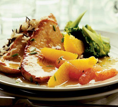 Turkey steaks with citrus & ginger sauce