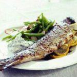 Tangy trout with a simple garden salad