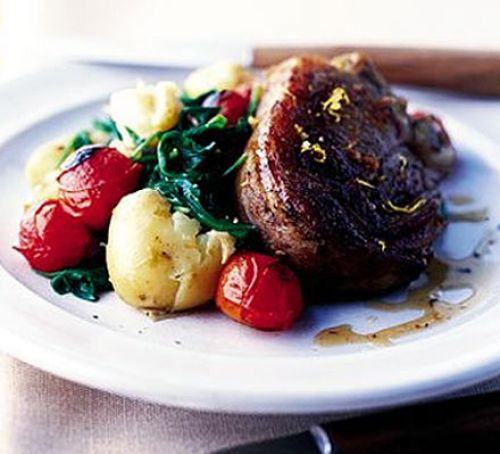 Grilled lamb & potato crush Recipe