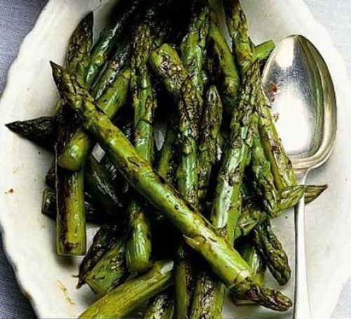 Griddled asparagus