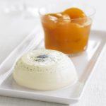Panna cotta with apricot compote