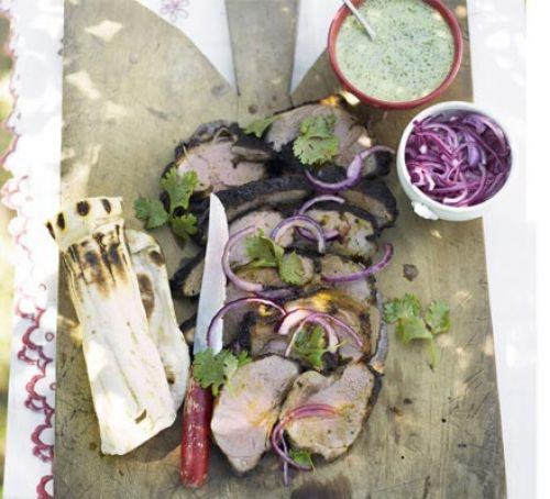 Indian spiced barbecued lamb