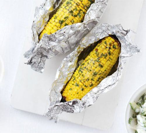 Buttery baked corn on the cob
