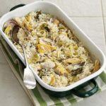 Baked haddock & cabbage risotto