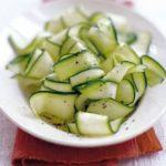 Marinated courgette salad