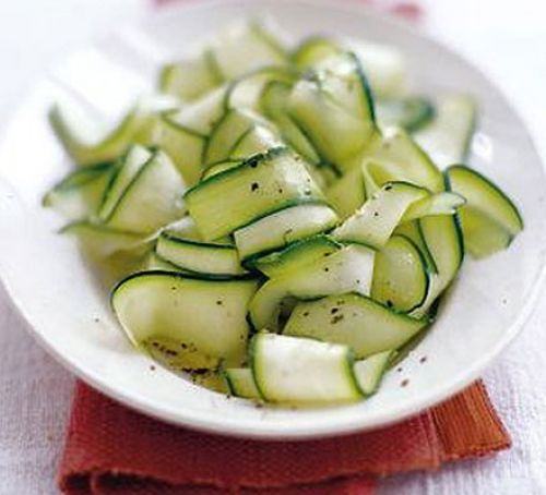 Marinated courgette salad