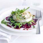 Marinated beetroot with grilled goat's cheese