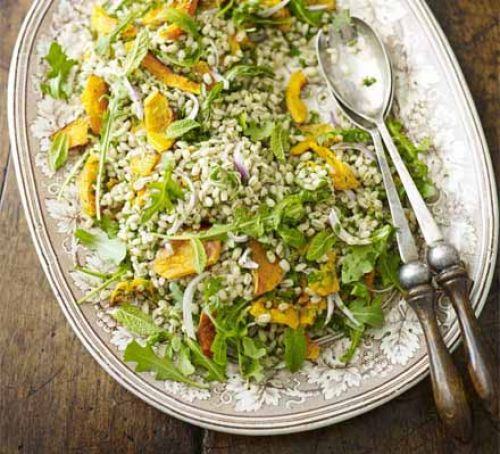 Squash, orange & barley salad