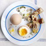 Dippy eggs with Marmite soldiers