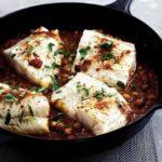Roast fish with chickpeas & ginger