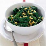 Spinach with pine nuts & garlic