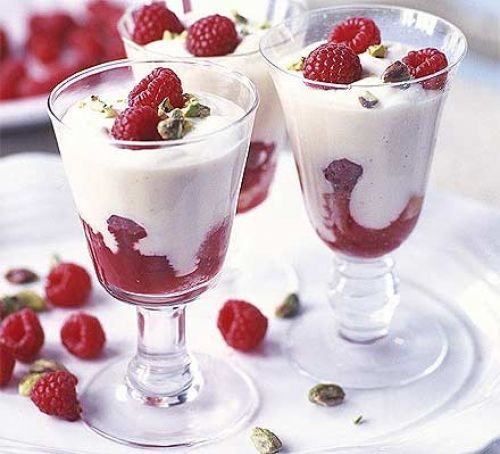 Raspberry & rose trifles Recipe