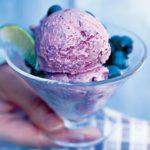 Blueberry, coconut & lime ice cream
