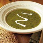Chilled minty courgette soup